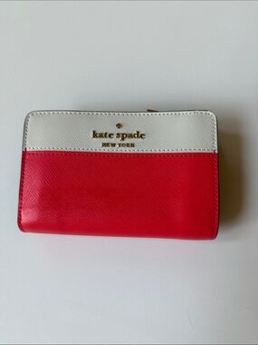 Kate Spade Staci Colorblock Saffiano Leather Medium Compact Bifold Wallet